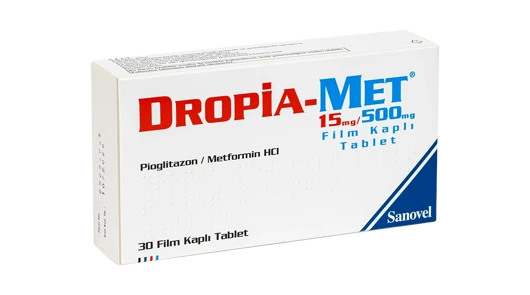 Dropia-Met 15 mg/500 mg